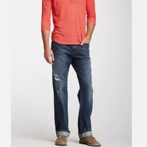 JOE'S JEANS $174 Mens 36 The Classic Straight Leg RIPPED Dark Faded Jason Wash